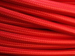 Textilní kabel 2 x 0,75mm červený