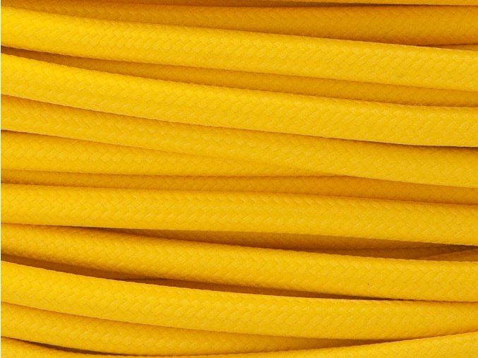 Textilní kabel 3 x 0,75mm žlutý