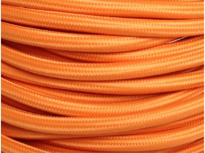 Textilní kabel 3x0,75mm světle oranžový