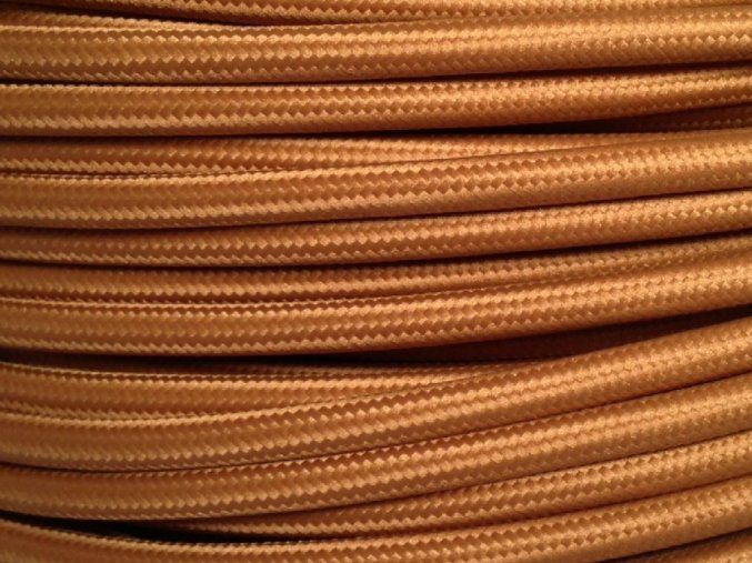 Textilní kabel 2x0,75mm hnědý