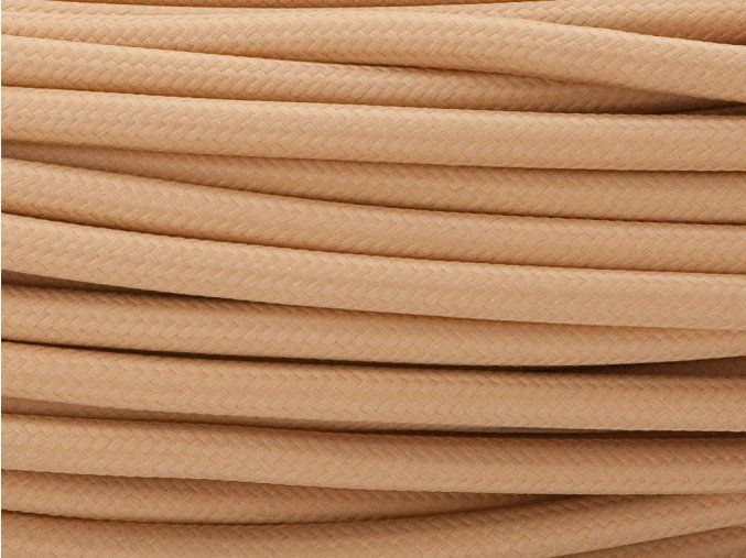 Textilní kabel 2x0,75mm béžový