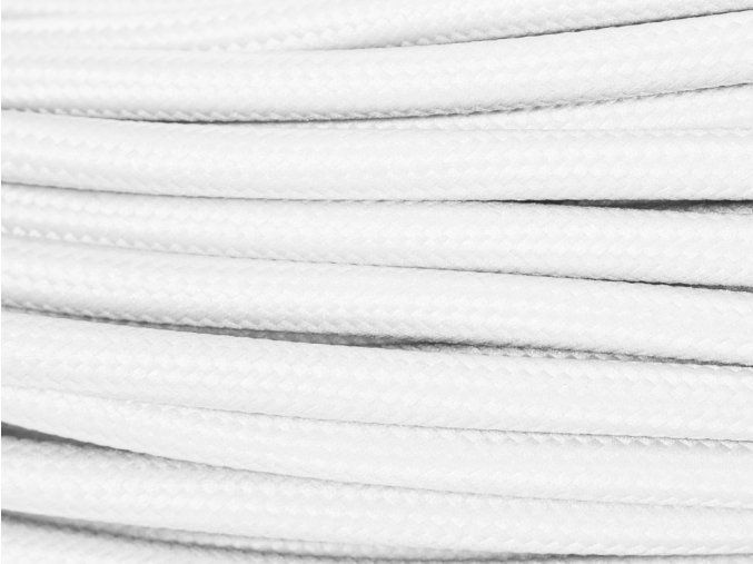 TEXTILNÍ KABEL 3 X 1,5MM BÍLÝ