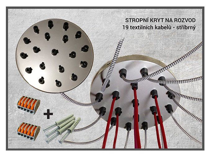 Stropní kryt na rozvod 19 kabelů