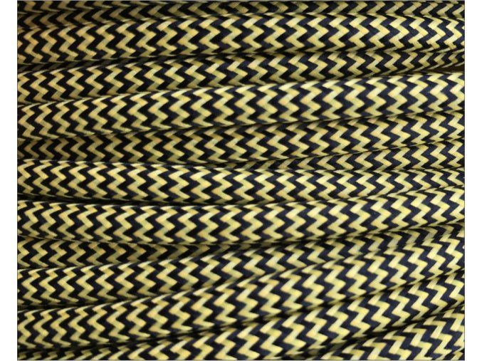 Textilní kabel 2 x 0,75mm černo žlutý CICAK