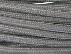 Textilní kabel 2 x 0,75mm s nosným lankem šedý 3028