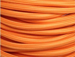 Textilní kabel 3x0,75mm světle oranžový