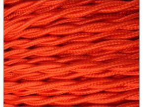 Textilní kabel SPLÉTANÝ 2 X 0,75MM ORANŽOVÝ