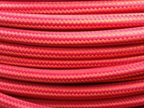 kabel červeno - červený PODÉLNÝ VZOR 3 X 0,75MM