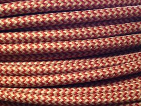 KABEL ČERVENO - BÉŽOVÝ CIKCAK 3 X 0,75MM