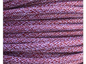 Bavlněný textilní kabel 2x0,75mm červenobílý melír