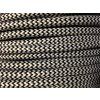 Textilní kabel 2 x 0,75mm CIKCAK černobílý