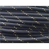 Textilní kabel 2 x 0,75mm PATTERN ROUND ČERNO - ŽLUTÝ