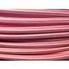 kabel růžovo - bílý PODÉLNÝ VZOR 3 X 0,75MM
